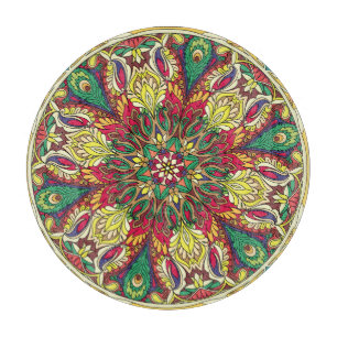 Tabla De Cortar Mandala Bandana: Diseño inmaculado.