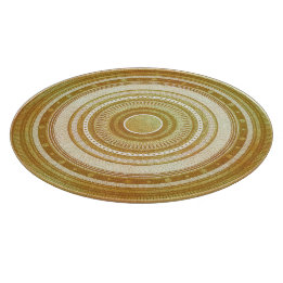 Tabla De Cortar Mandalá de oro y brillo