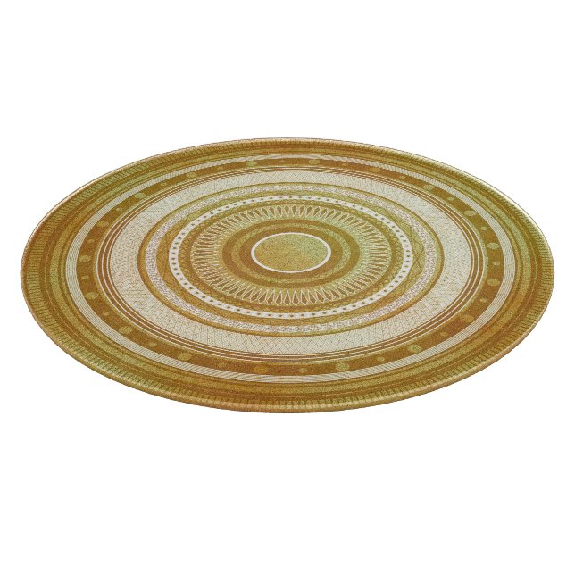 Tabla De Cortar Mandalá de oro y brillo (Borde)