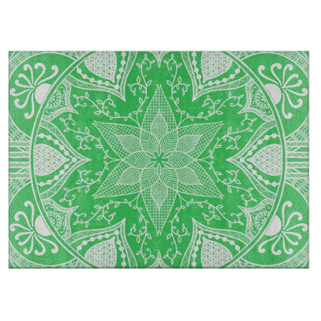 Tabla De Cortar Mandala de primavera (Anverso)