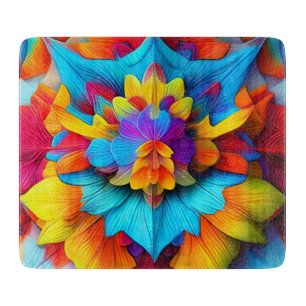 Tabla De Cortar Mandala floral colorida Diseño56756