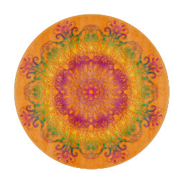 Tabla De Cortar Mandala. floral étnico