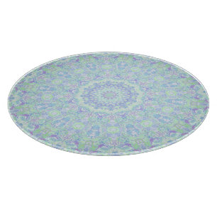 Tabla De Cortar Mandalá Hippie Ornado Colorido Psicodélico
