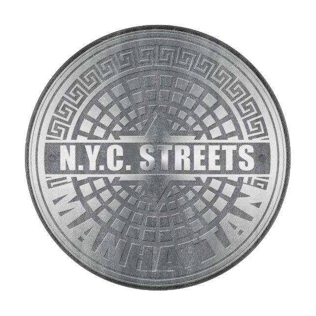 Tabla De Cortar Manhole Covers Manhattan (Anverso)