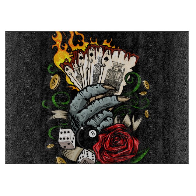 Tabla De Cortar Mano De Tarjetas (Anverso)