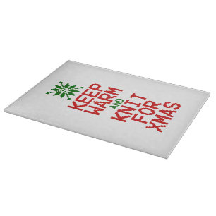 Tabla De Cortar Mantente cálido y amable con los navideños