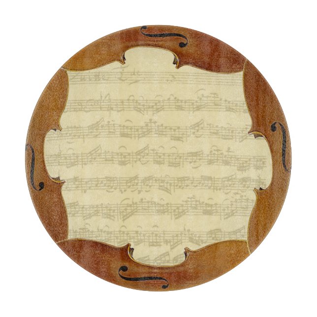 Tabla De Cortar Manuscrito de la habitación del violoncelo de Bach (Anverso)