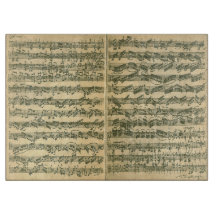 Manuscrito de la música de Bach Chaconne para el
