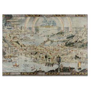 Tabla De Cortar Mapa antiguo de Fairyland por Bernard Sleigh