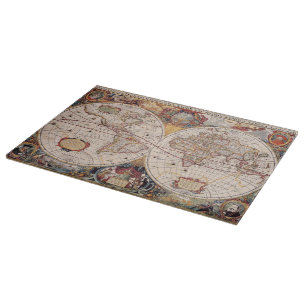 Tabla De Cortar Mapa cartográfico antiguo