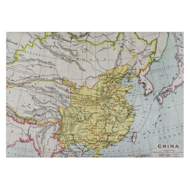 TABLA DE CORTAR MAPA: CHINA, 1910 (Anverso)