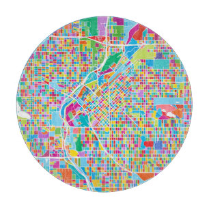 Tabla De Cortar Mapa colorido de Denver