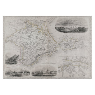 Tabla De Cortar MAPA: CRIMEA, c1855