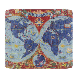 Tabla De Cortar Mapa de Air France del mundo
