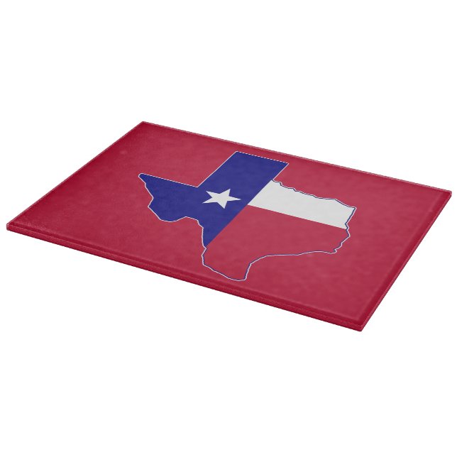 Tabla De Cortar Mapa de bandera de Texas (Borde)
