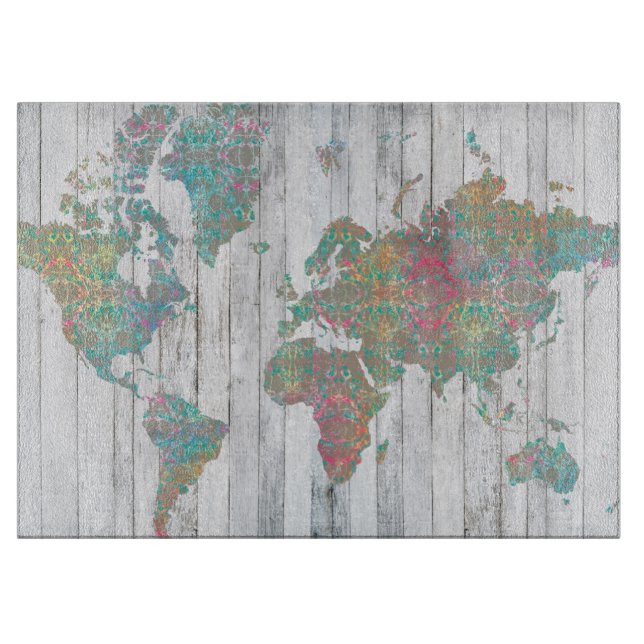 Tabla De Cortar Mapa de Boho II (Anverso)
