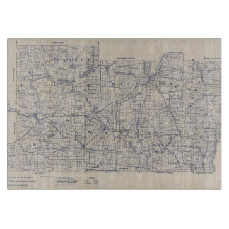 Tabla De Cortar Mapa de camino de la bicicleta de Wisconsin 4