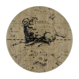 Tabla De Cortar Mapa de constelación de Aries Vintage Hevelius 169
