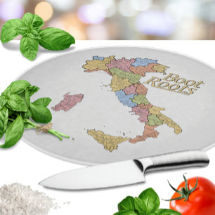 Tabla De Cortar Mapa de Italia "Raíces de la Bota"