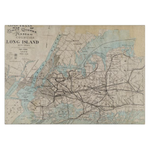 Tabla De Cortar Mapa de Kings, Queens, Long Island