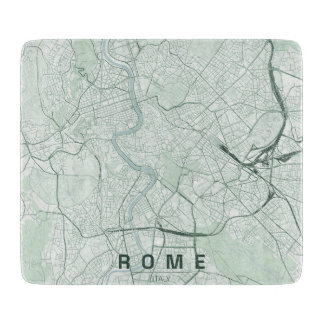 Tabla De Cortar Mapa de la ciudad de Roma Italia Diseño Minimalist