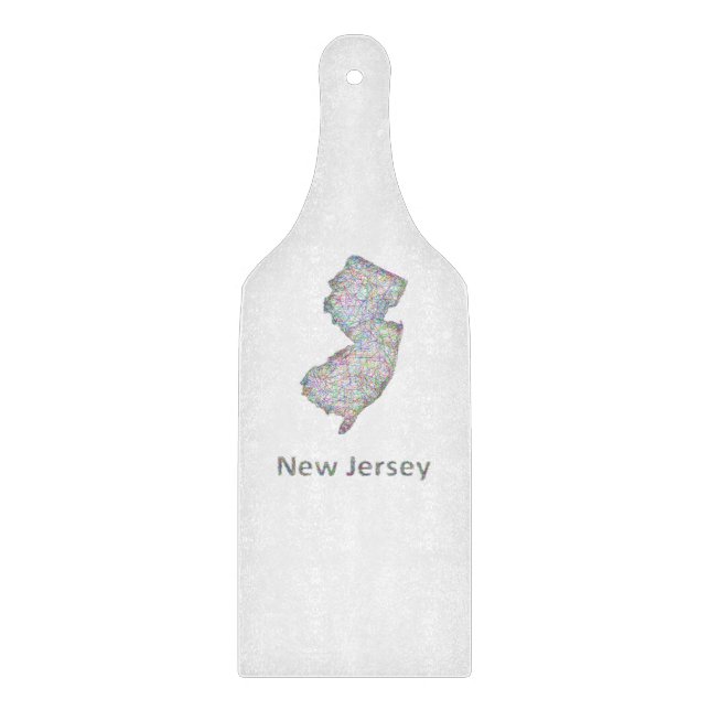 Tabla De Cortar Mapa de New Jersey (Anverso)