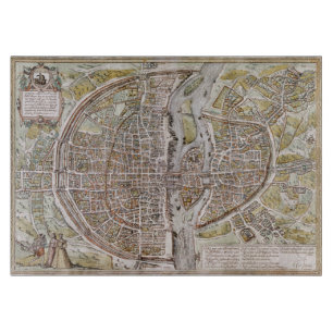 TABLA DE CORTAR MAPA DE PARÍS, 1581