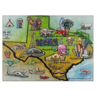 Tabla De Cortar Mapa de Personalizados de Texas