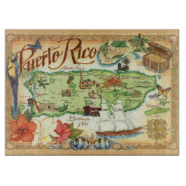 Tabla de cortar mapa de Puerto Rico