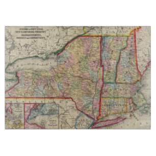 Tabla De Cortar Mapa del condado de los estados de Nueva York