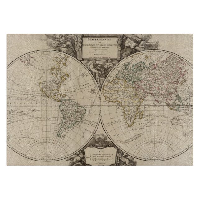 Tabla De Cortar Mapa del mundo 9 (Anverso)