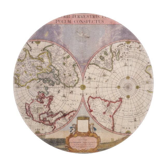 Tabla De Cortar Mapa del Mundo Antiguo (Anverso)