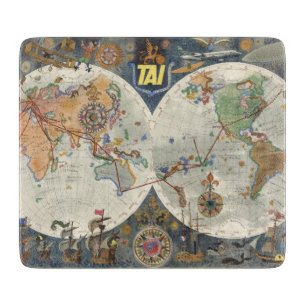 Tabla De Cortar Mapa del mundo de Aeriens Internationaux del