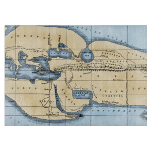 TABLA DE CORTAR MAPA DEL MUNDO: ERATOSTHENES