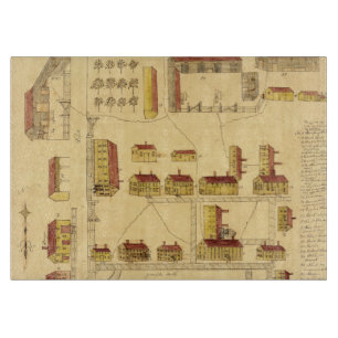 TABLA DE CORTAR MAPA DEL PUEBLO DE LA COCTELERA, 1849