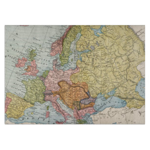TABLA DE CORTAR MAPA: EUROPA, 1885
