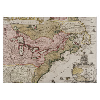 Tabla De Cortar Mapa francés medieval de Quebec/Nouvelle-France Am