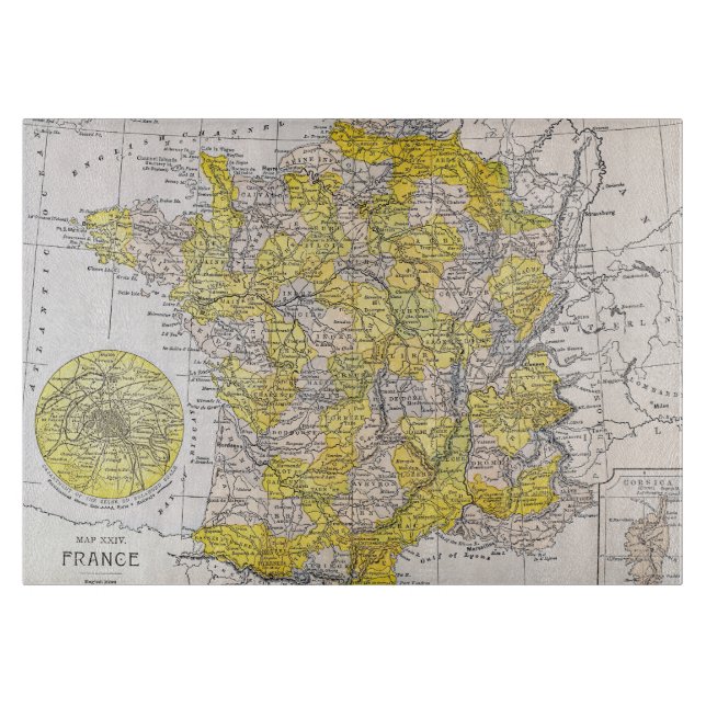 TABLA DE CORTAR MAPA: FRANCIA (Anverso)