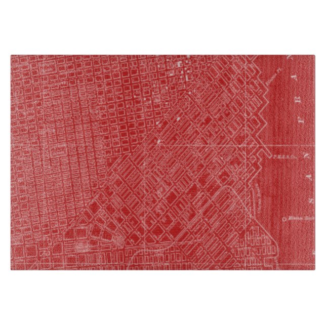 Tabla De Cortar Mapa gráfico de San Francisco (Anverso)