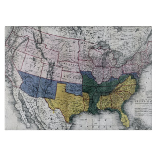 TABLA DE CORTAR MAPA: GUERRA CIVIL, 1864