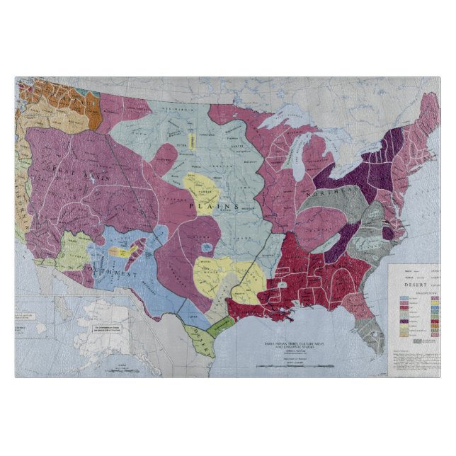 TABLA DE CORTAR MAPA: INDIOS AMERICANOS (Anverso)