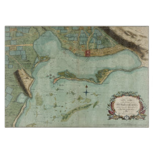 TABLA DE CORTAR MAPA: JAMAICA, 1756