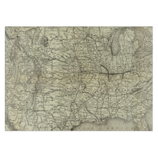 Tabla De Cortar Mapa Ohio y ferrocarril de Mississippi