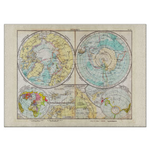 Tabla De Cortar Mapa polar en alemán