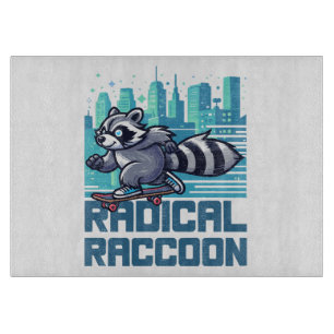 Tabla De Cortar Mapache Radical Urbano Patinador