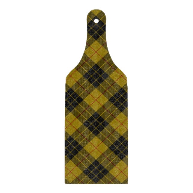 Tabla De Cortar Maquillaje tartán amarillo chapa (Anverso)