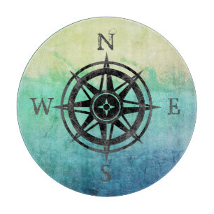 Tabla De Cortar Mar verde azulado de Ombre