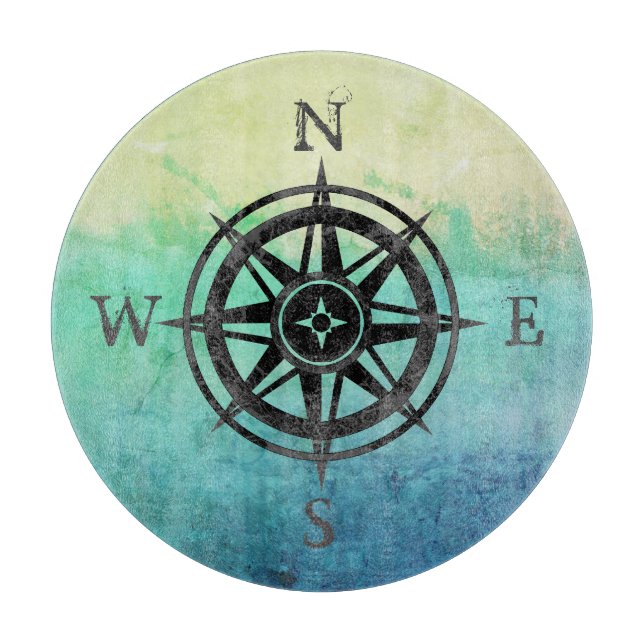 Tabla De Cortar Mar verde azulado de Ombre (Anverso)