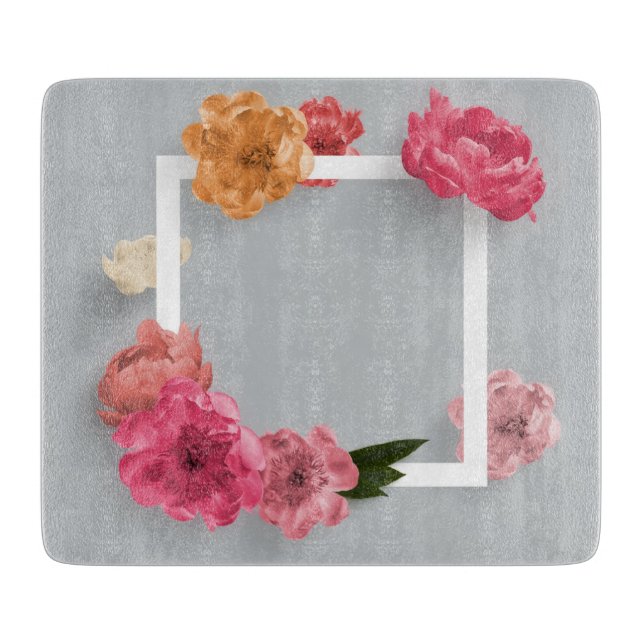 Tabla De Cortar Marco de flor (Anverso)