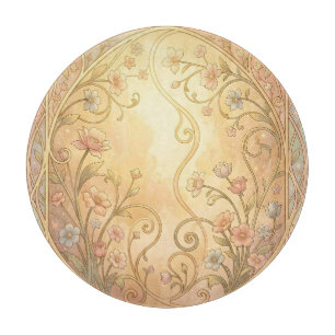 Tabla De Cortar Marco floral Art Nouveau borde ornamental vintage